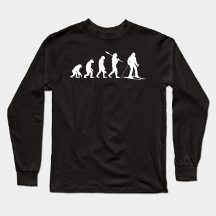 Evolution of skiing Design Long Sleeve T-Shirt